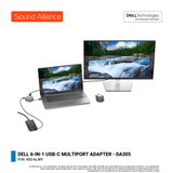  Dell 6-in-1 USB-C Multiport Adapter - DA305 (450-ALWY) 