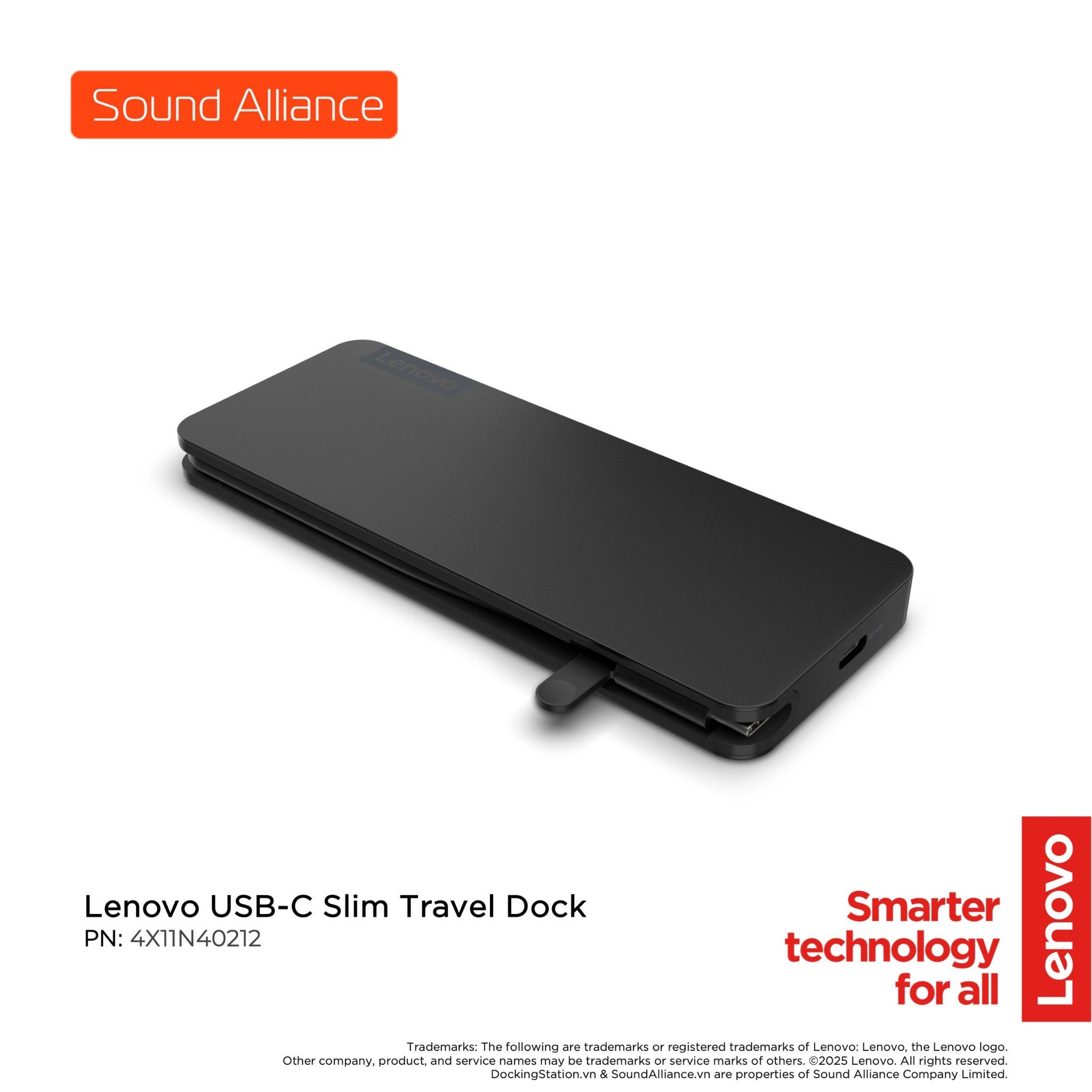  Lenovo USB-C Slim Travel Dock (4X11N40212) 