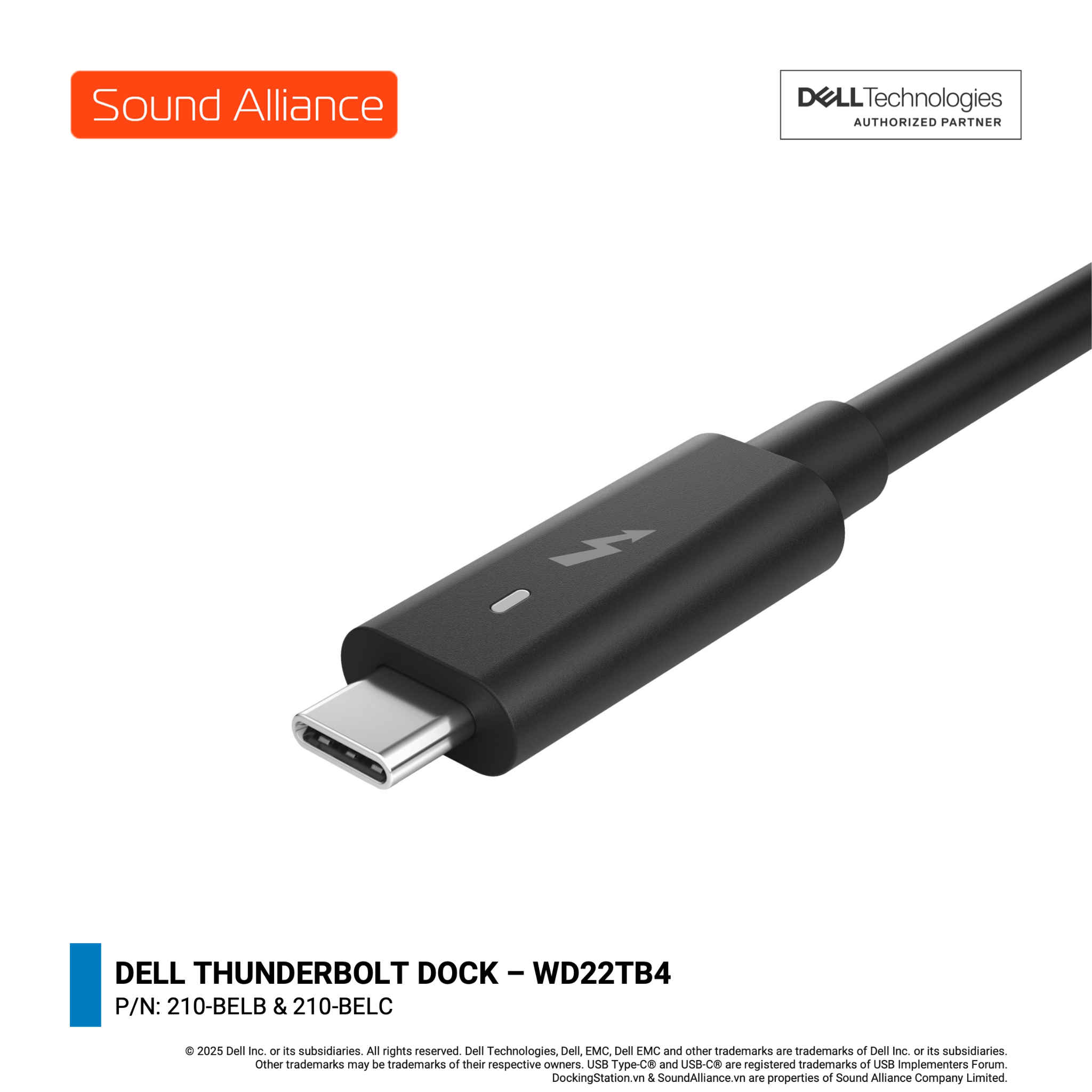  Bộ Chuyển Đổi Kết Nối Mở Rộng (Thunderbolt 4 Docking Station) - Dell Thunderbolt Dock – WD22TB4 