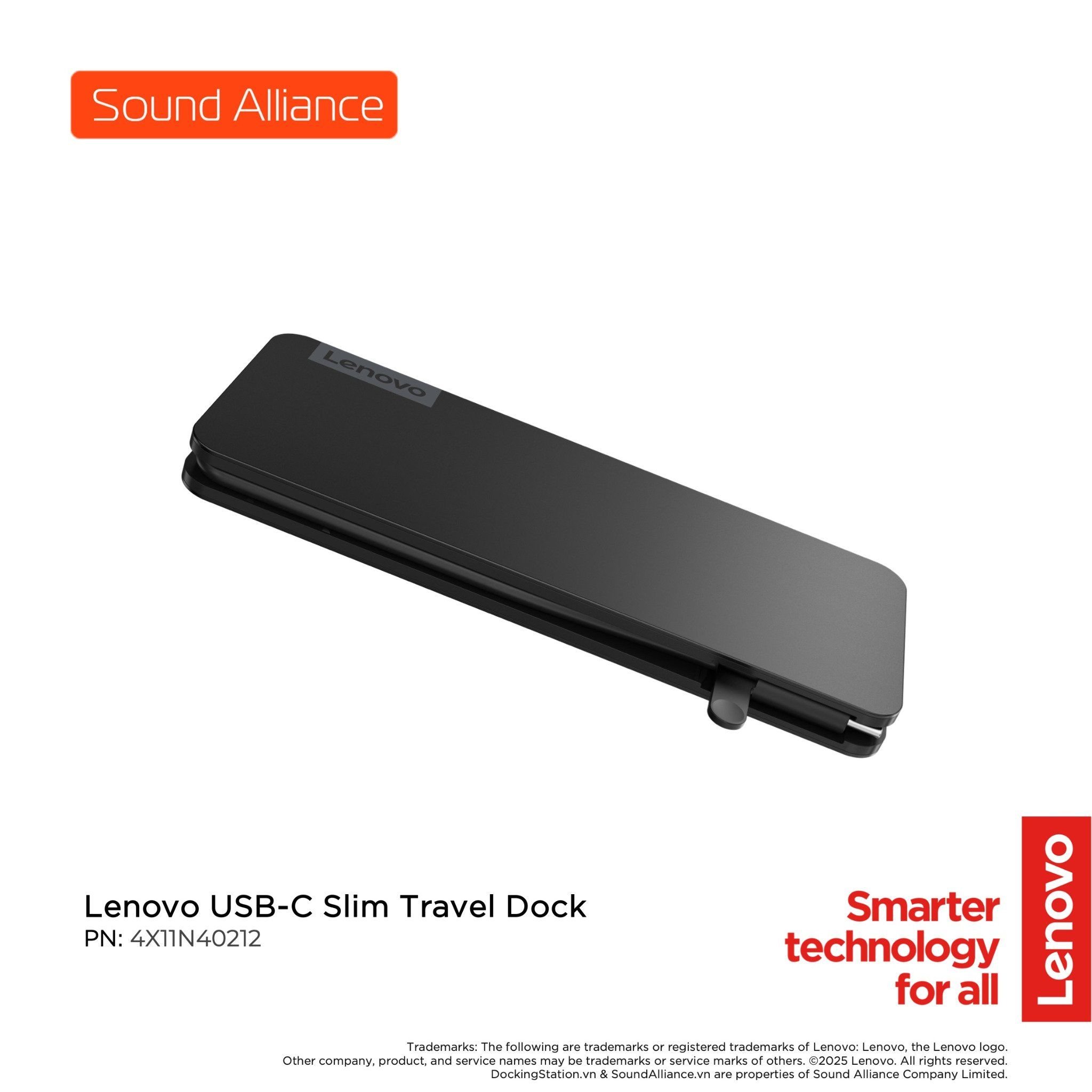  Lenovo USB-C Slim Travel Dock (4X11N40212) 