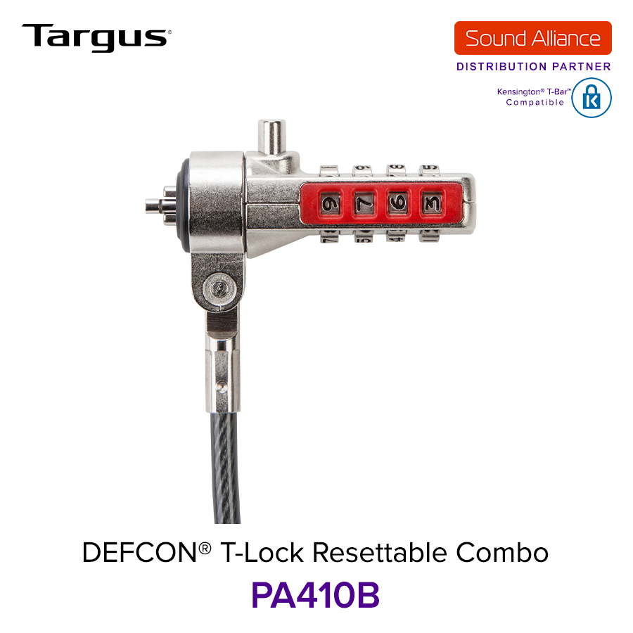  Dây cáp khoá laptop DEFCON® T-Lock Resettable Targus PA410 