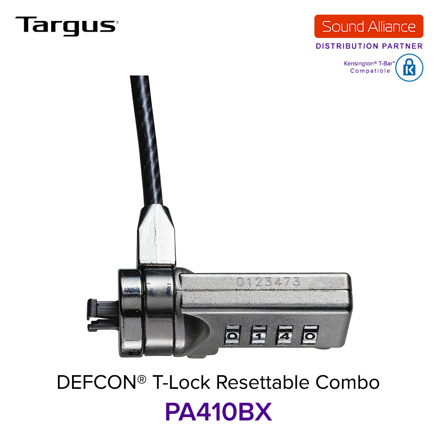  Dây cáp khoá laptop DEFCON® T-Lock Resettable Targus PA410 