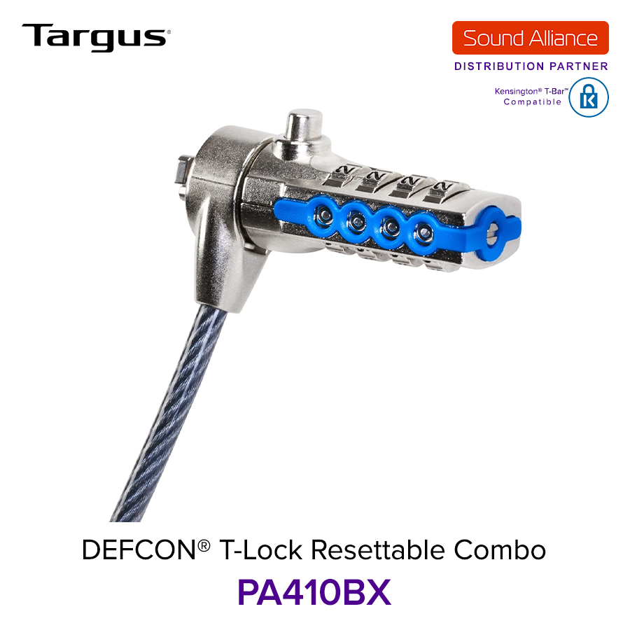  Dây cáp khoá laptop DEFCON® T-Lock Resettable Targus PA410 