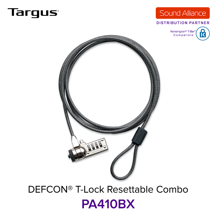  Dây cáp khoá laptop DEFCON® T-Lock Resettable Targus PA410 