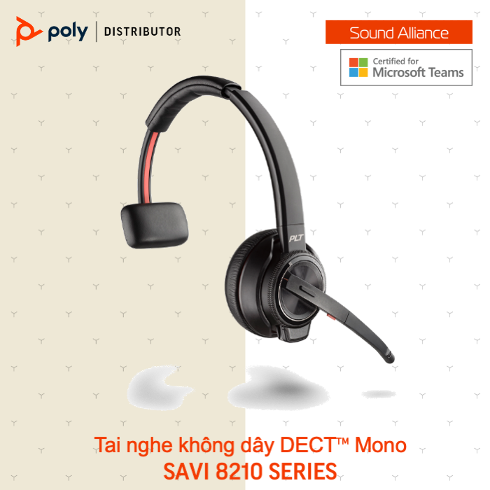  Tai nghe không dây DECT™ Mono Plantronics Savi 8210 Series 