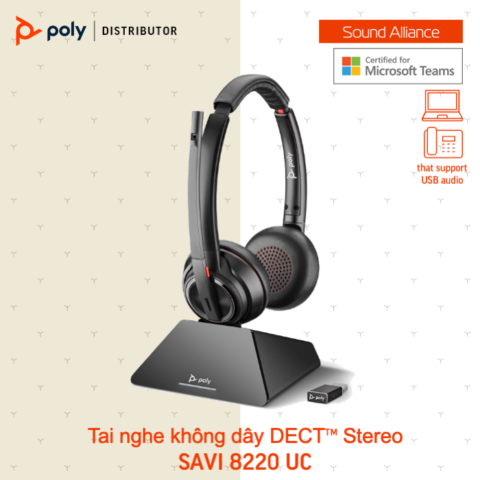  Tai nghe không dây DECT™ Stereo OTH Savi 8220 Series 
