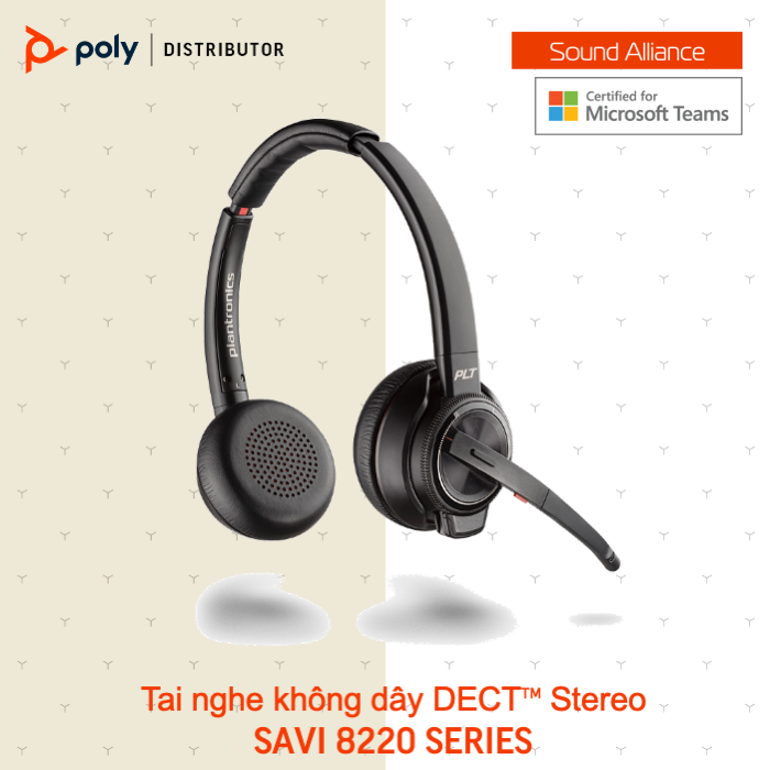  Tai nghe không dây DECT™ Stereo Plantronics Savi 8220 Series 