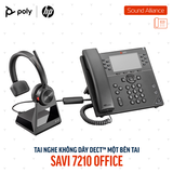  Tai nghe không dây DECT™ một bên tai Poly Savi 7210 Office (8D3G9AA) 