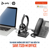  Tai nghe không dây DECT™ hai bên tai Poly Savi 7320-M Office (8D3J6AA) 