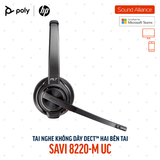  Tai nghe không dây DECT™ hai bên tai Poly Savi 8220-M UC (8D3F5AA) 