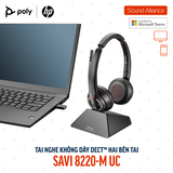  Tai nghe không dây DECT™ hai bên tai Poly Savi 8220-M UC (8D3F5AA) 