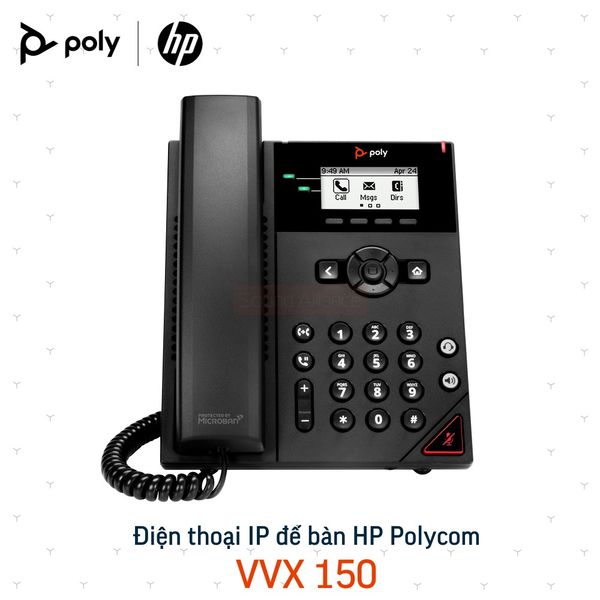  Điện thoại IP để bàn 2-line Poly VVX 150 (911N1AA#AB2) 