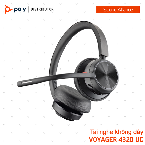  Tai nghe không dây Stereo On-ear Poly Voyager 4320 UC 