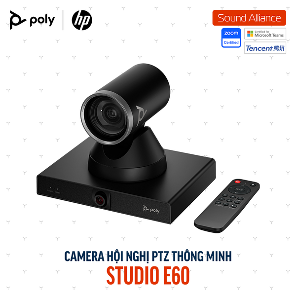  Camera hội nghị thông minh 4K MPTZ HP Poly Studio E60 (9W1A6AA) 