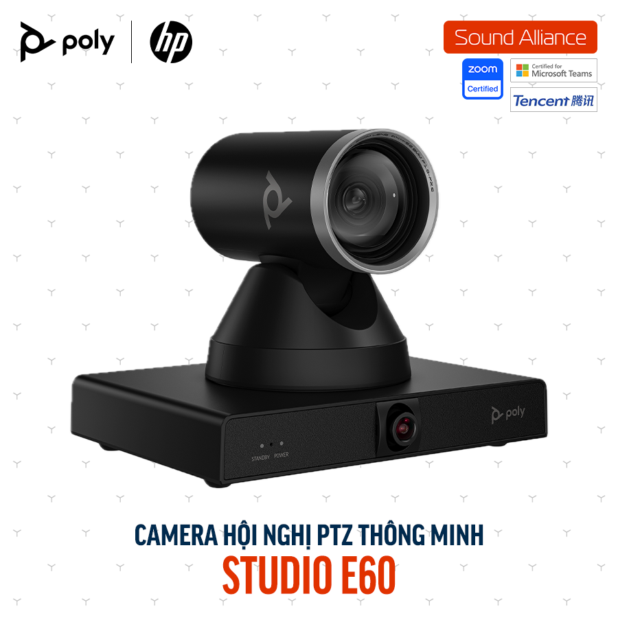  Camera hội nghị thông minh 4K MPTZ HP Poly Studio E60 (9W1A6AA) 
