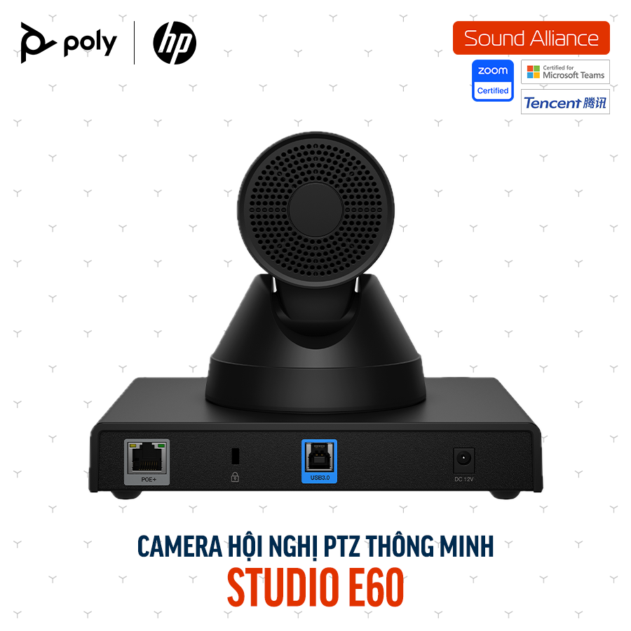  Camera hội nghị thông minh 4K MPTZ HP Poly Studio E60 (9W1A6AA) 