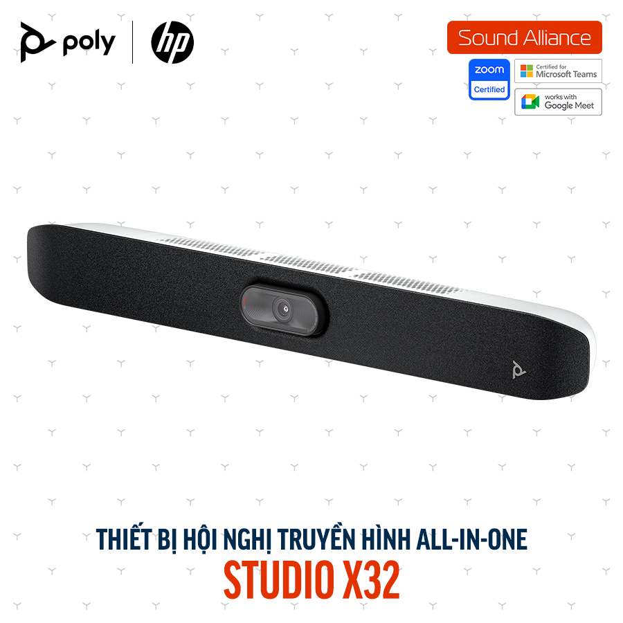  Thiết bị hội nghị truyền hình Poly Studio X32 và TC10 (A3SV7AA) 