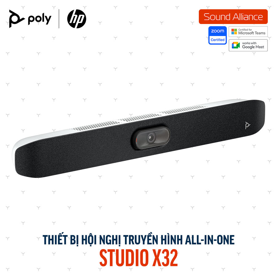  Thiết bị hội nghị truyền hình Poly Studio X32 và TC10 (A3SV8AA) 