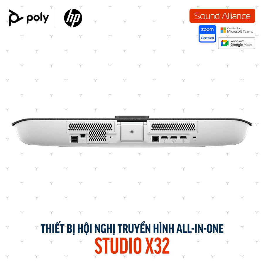  Thiết bị hội nghị truyền hình Poly Studio X32 và TC10 (A3SV8AA) 