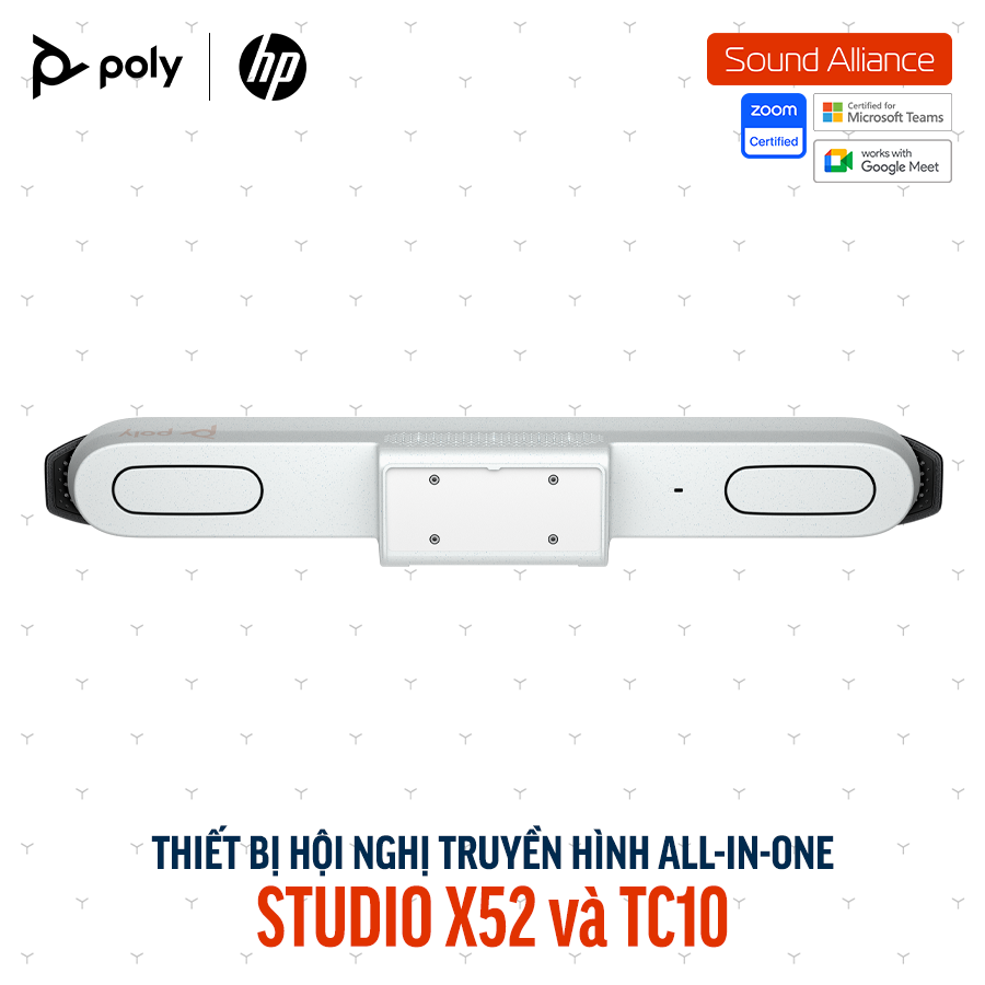  Thiết bị hội nghị truyền hình Poly Studio X52 và TC10 (8D8L1AA#UUF) 