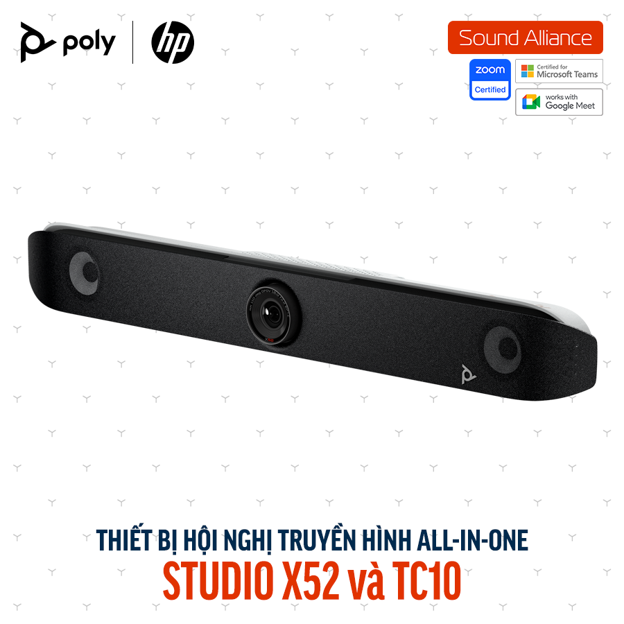  Thiết bị hội nghị truyền hình Poly Studio X52 và TC10 (8D8L1AA) 