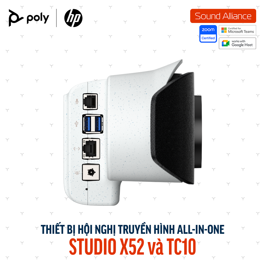  Thiết bị hội nghị truyền hình Poly Studio X52 và TC10 (8D8L1AA#UUF) 