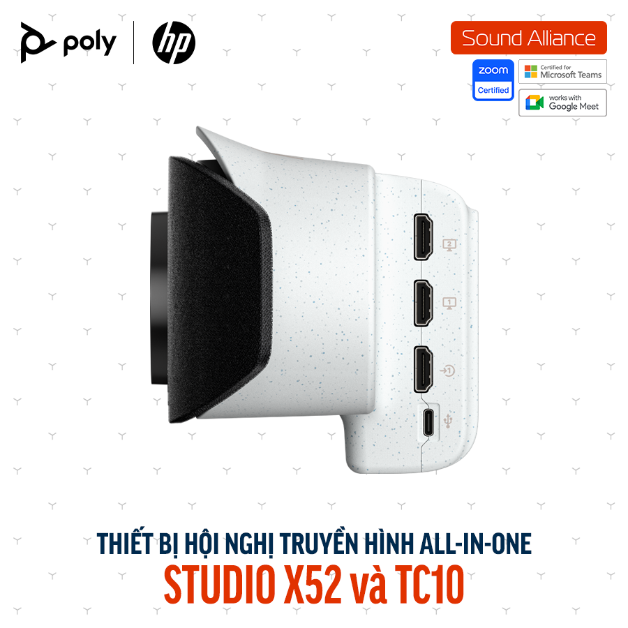  Thiết bị hội nghị truyền hình Poly Studio X52 và TC10 (8D8L1AA#UUF) 