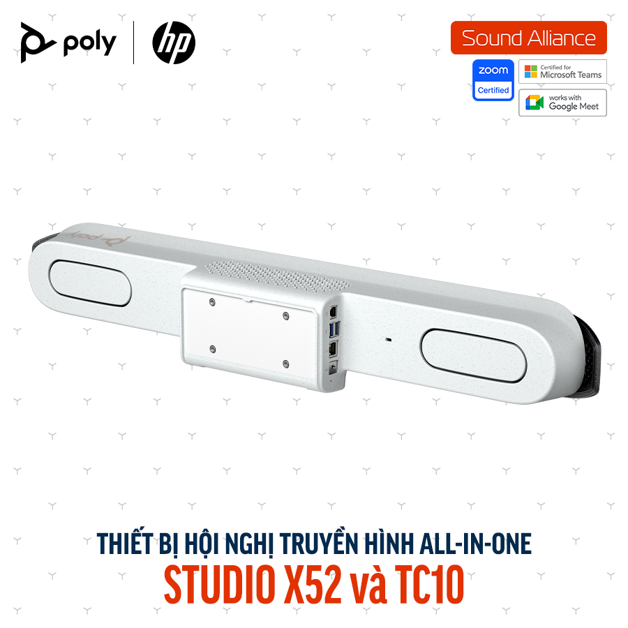  Thiết bị hội nghị truyền hình Poly Studio X52 và TC10 (8D8L1AA#ABB) 