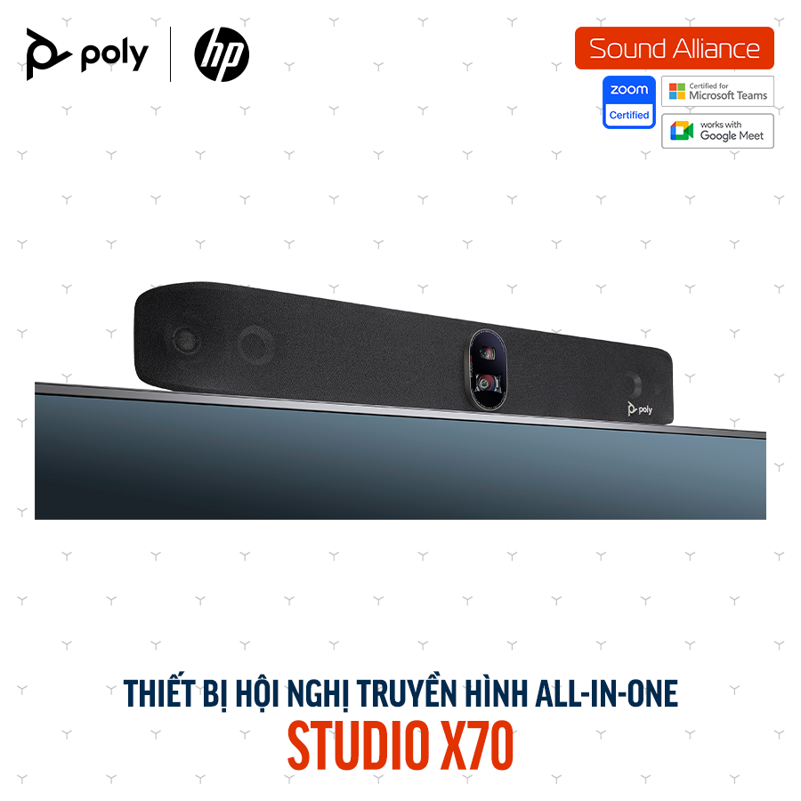  Thiết bị hội nghị truyền hình Poly Studio X70 và TC10 (8L531AA) 