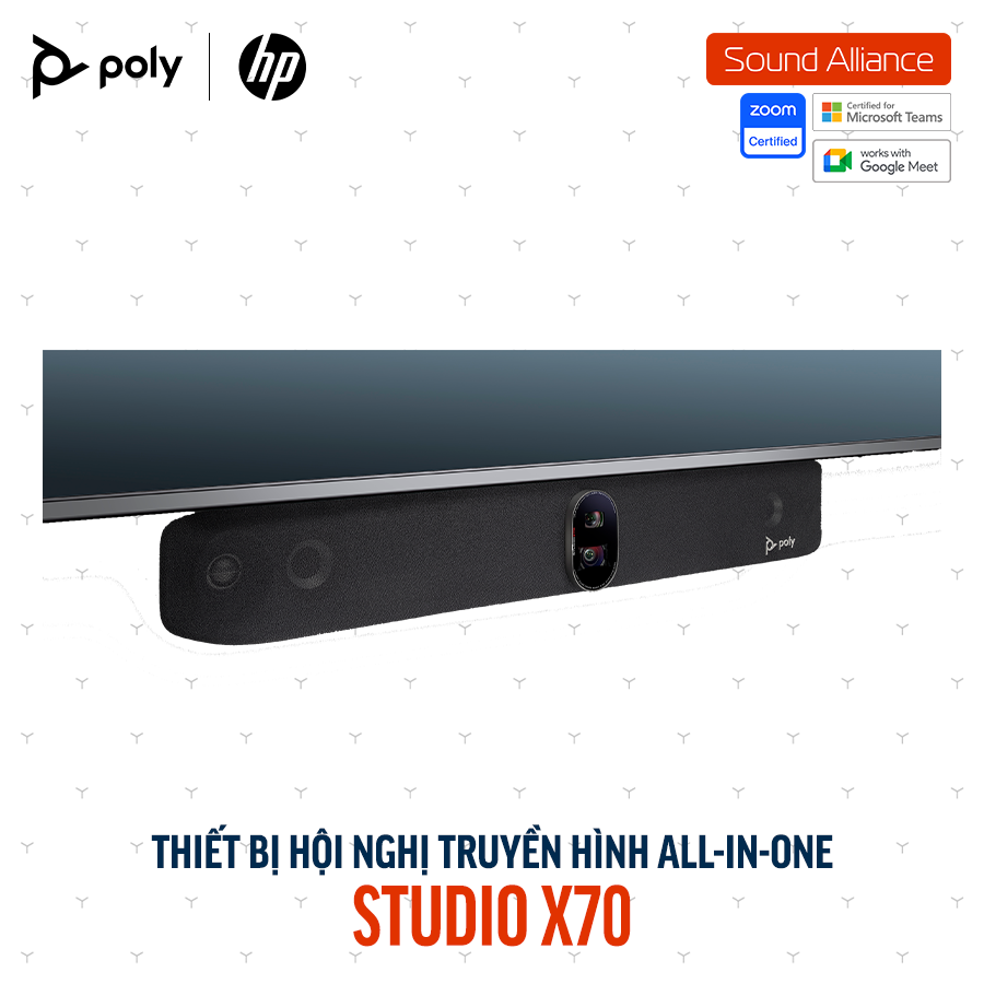  Thiết bị hội nghị truyền hình Poly Studio X70 và TC10 (8L533AA#AB2) 