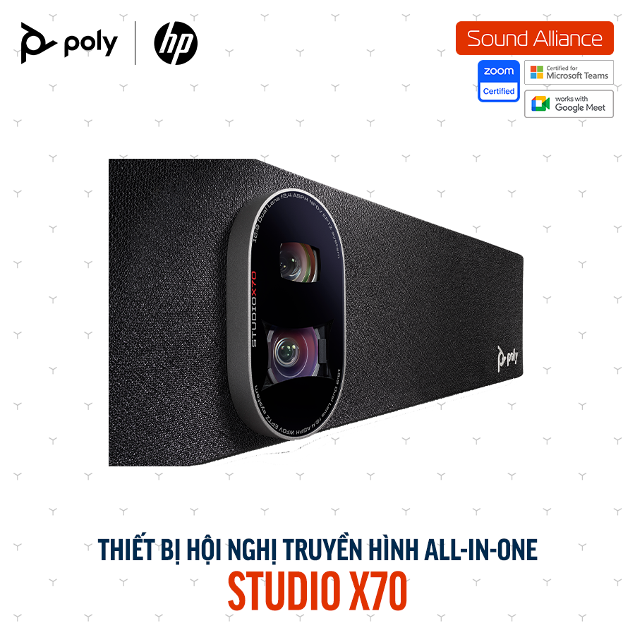  Thiết bị hội nghị truyền hình Poly Studio X70 và TC8 (83Z52AA#UUF) 