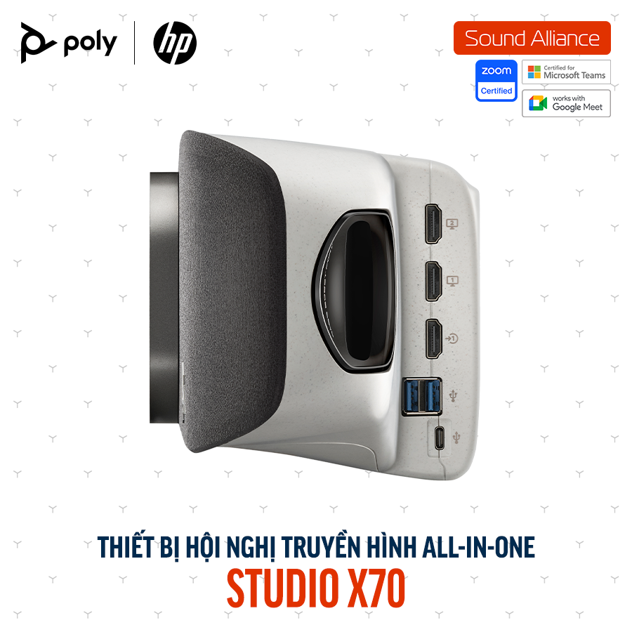  Thiết bị hội nghị truyền hình Poly Studio X70 và TC10 (8L533AA#AB2) 