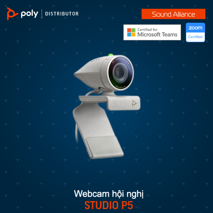  Bộ thiết bị Hội nghị Poly Studio P5 Kit và Sync 20+ (2200-87150-025) 