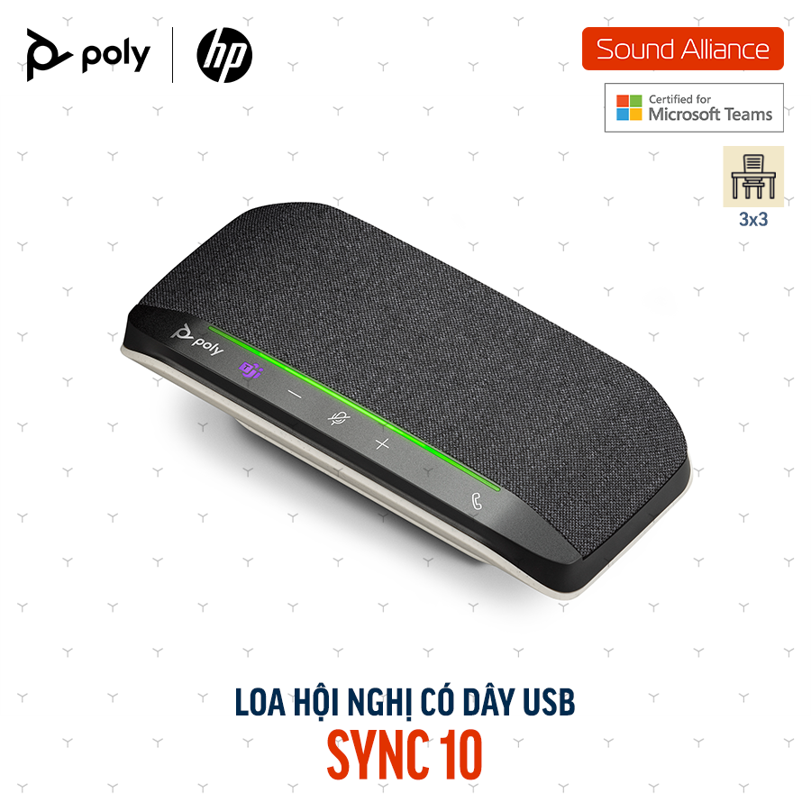  Loa Hội nghị có dây Poly Sync 10 Microsoft Teams (77P34AA) 