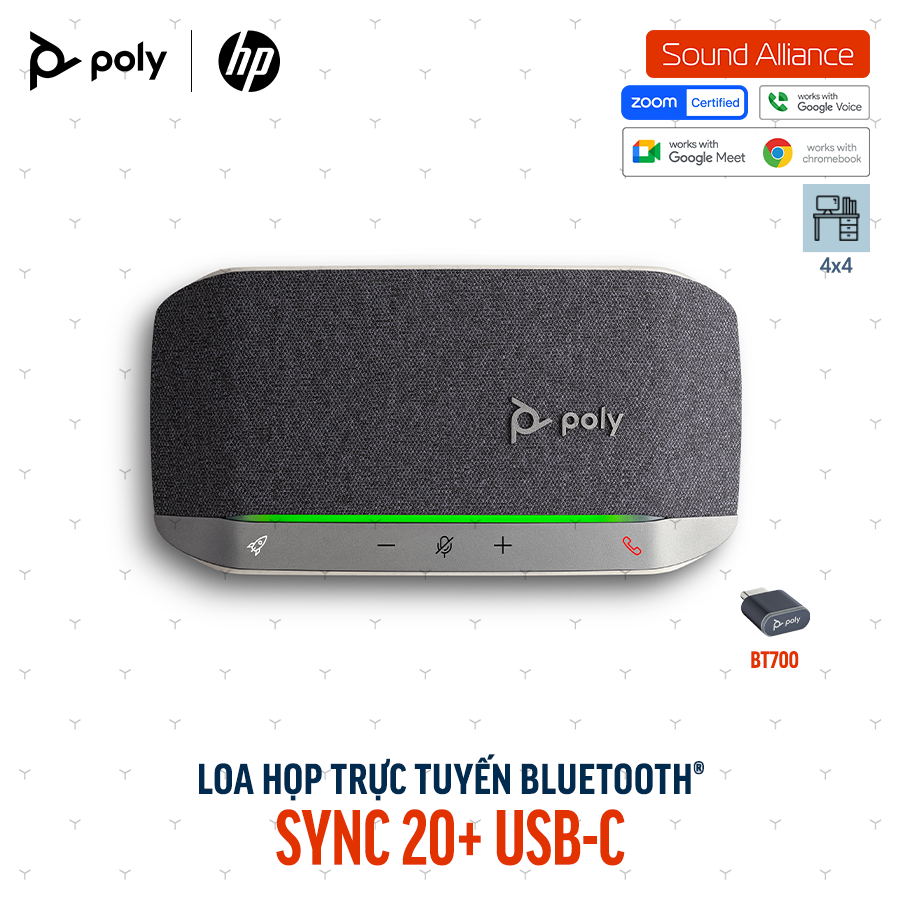  Loa Hội nghị Bluetooth Poly Sync 20+ (772D0AA) 