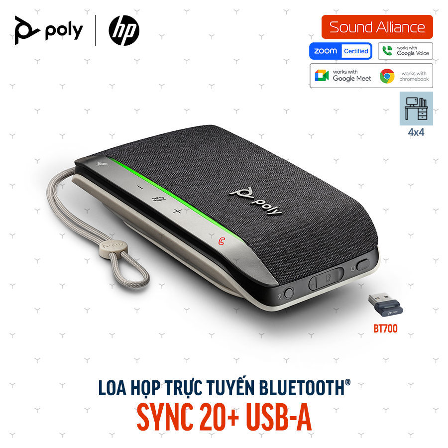  Loa Hội nghị Bluetooth Poly Sync 20+ (772C6AA) 