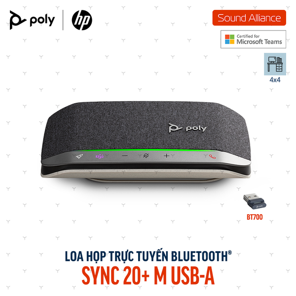  Loa Hội nghị Bluetooth Poly Sync 20+ Microsoft Teams (772C9AA) 