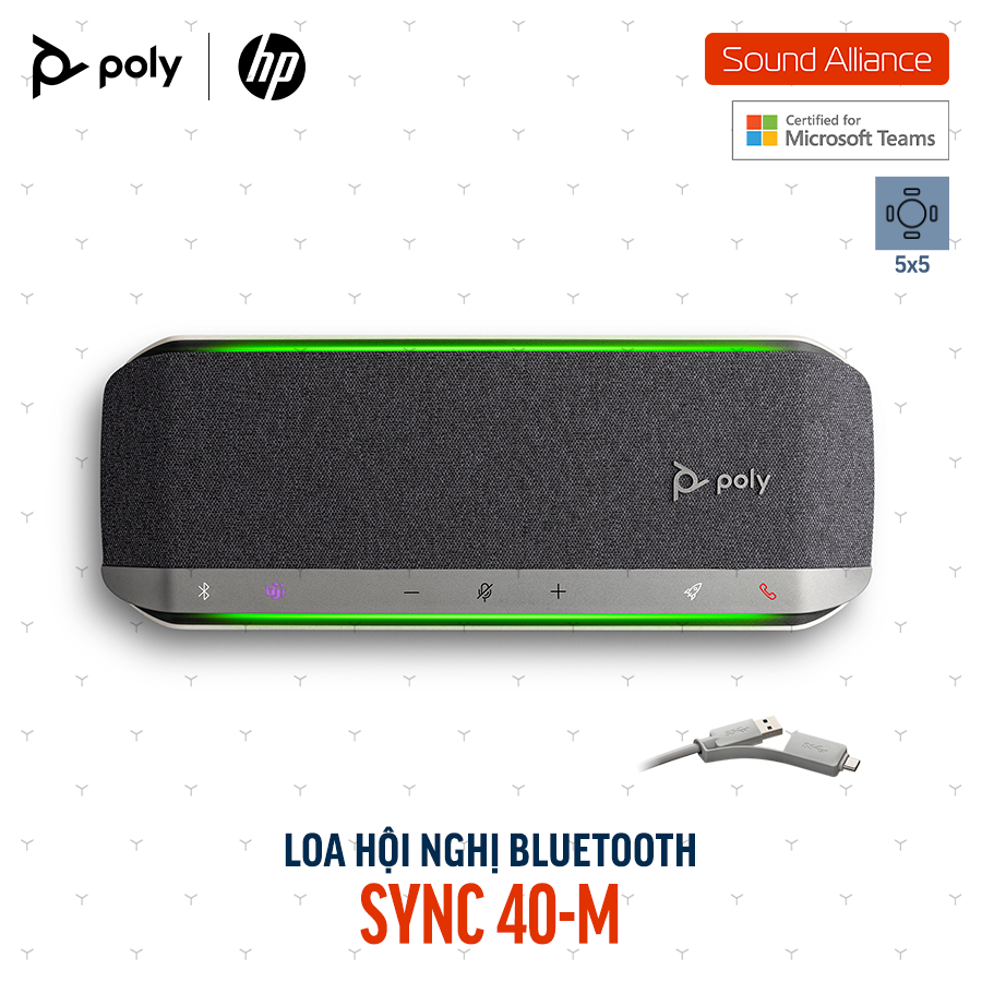  Loa Hội nghị Bluetooth Poly Sync 40 Microsoft Teams (77P35AA) 