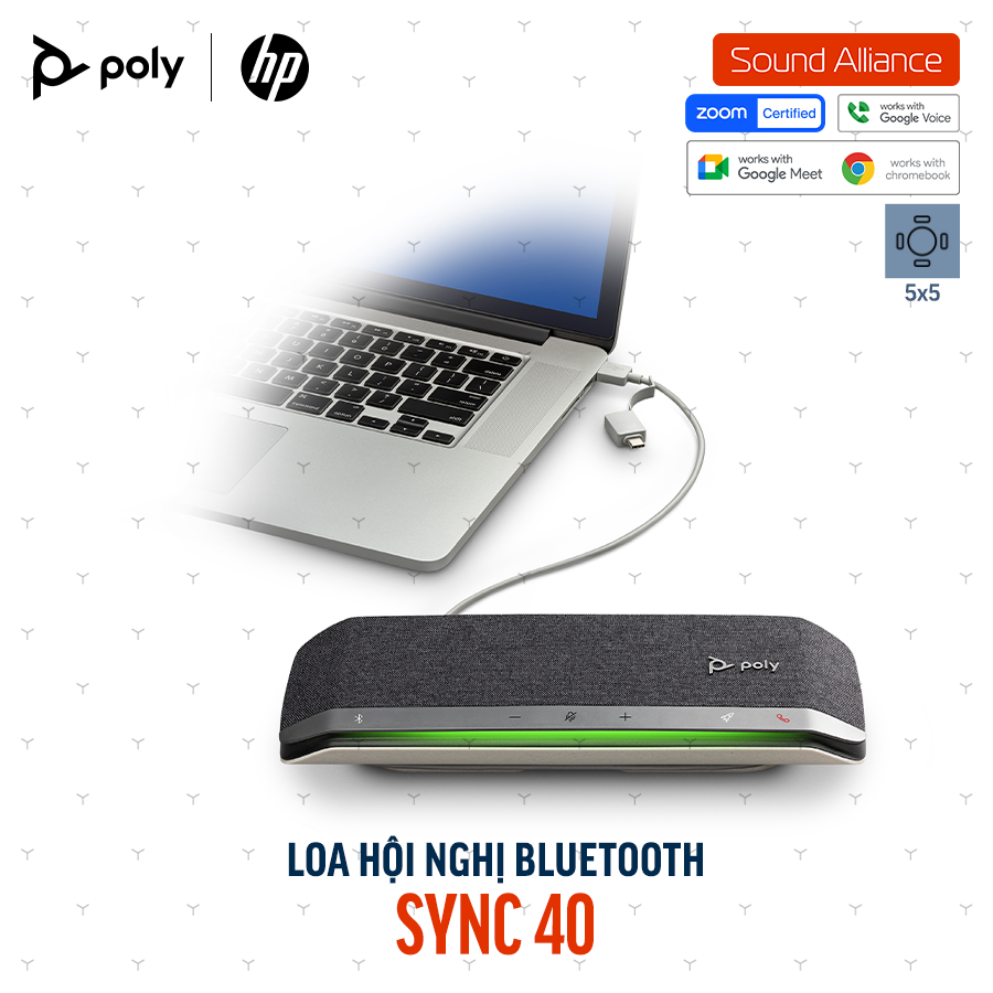  Loa Hội nghị Bluetooth Poly Sync 40 Microsoft Teams (77P35AA) 