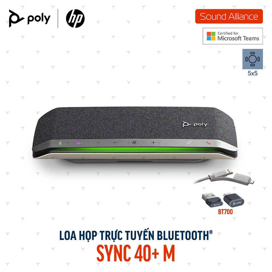  Loa Hội nghị Bluetooth Poly Sync 40+ Microsoft Teams (77P36AA) 