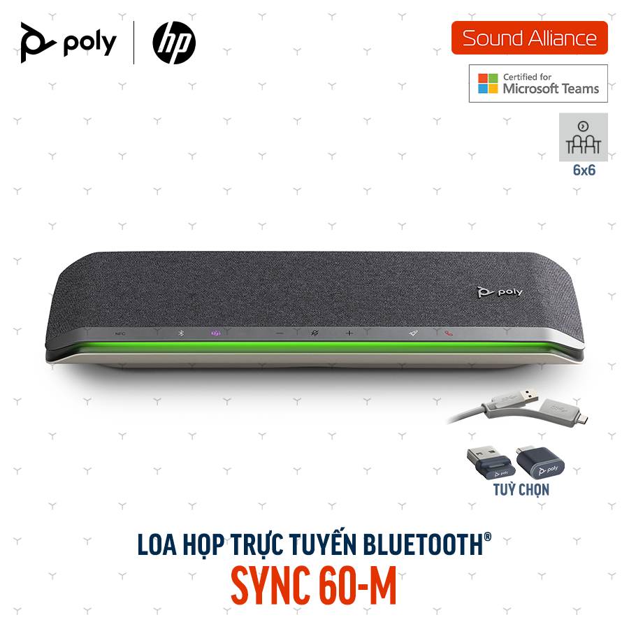  Loa Hội nghị Bluetooth Poly Sync 60 Microsoft Teams (77P41AA) 