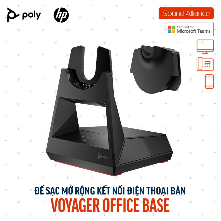  Thiết bị Adapter chứng nhận Microsoft Poly Voyager Office Base AW6U3AA 