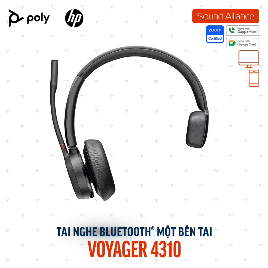  Tai nghe Bluetooth một bên tai Poly Voyager 4310 UC (77Y94AA) 