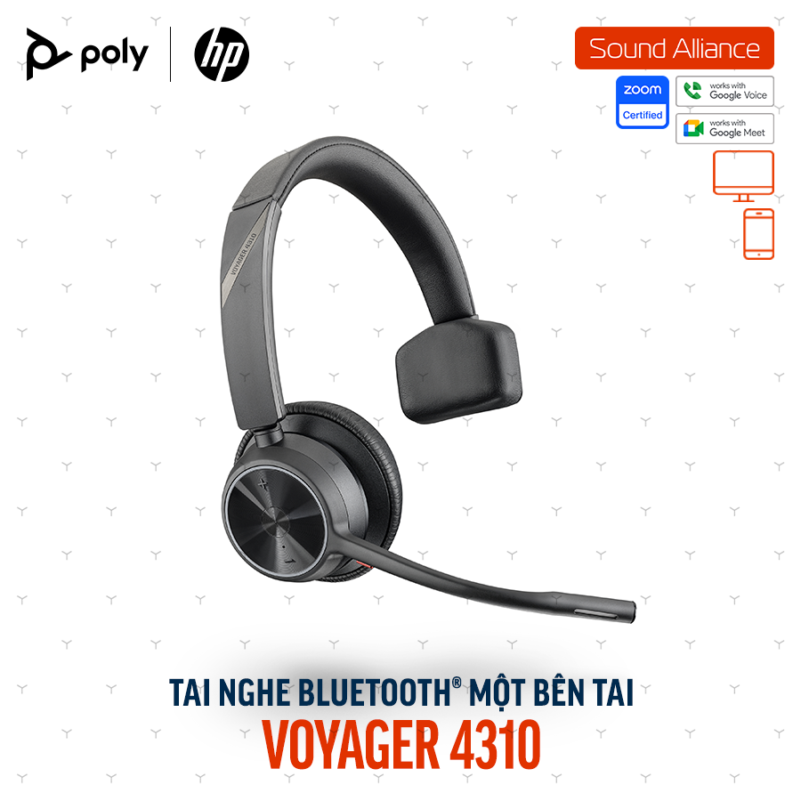  Tai nghe Bluetooth một bên tai Poly Voyager 4310 UC (77Y92AA) 