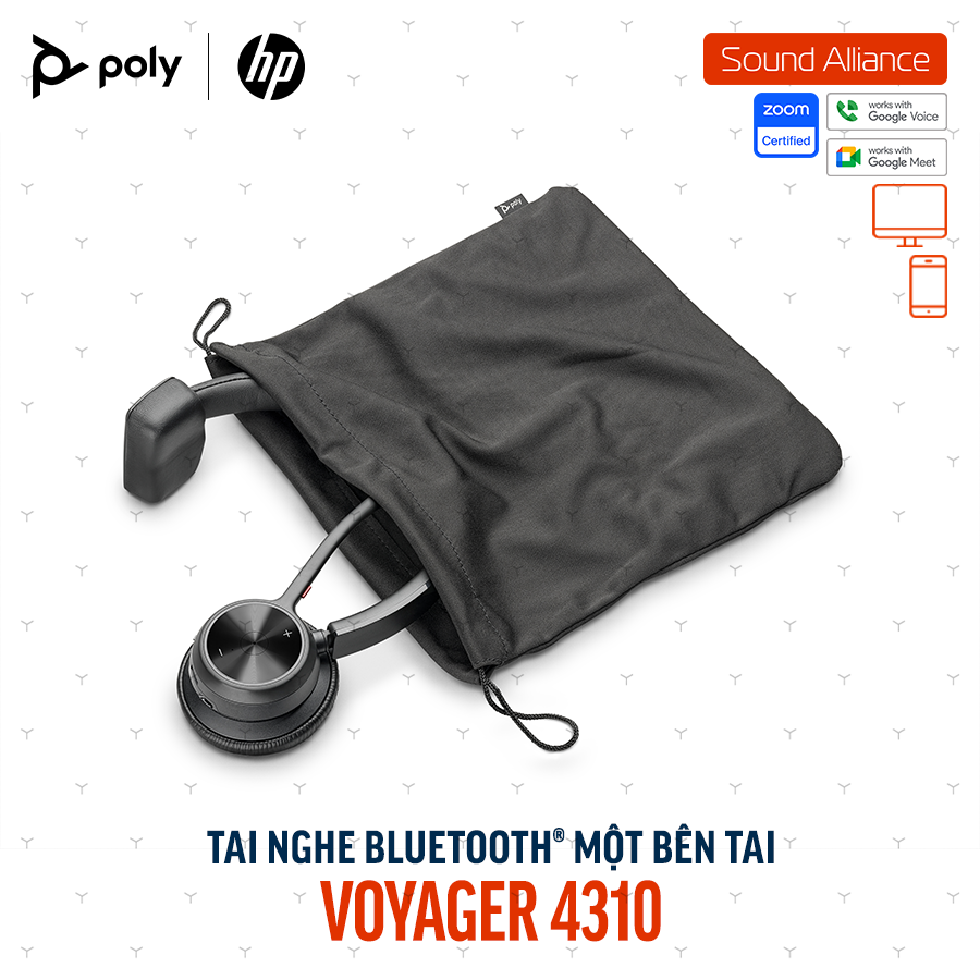  Tai nghe Bluetooth một bên tai Poly Voyager 4310 UC (77Y92AA) 