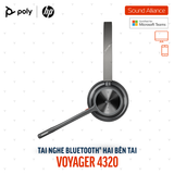  Tai nghe Bluetooth Poly Voyager 4320 Microsoft Teams & đế sạc 77Z32AA 