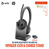  Tai nghe Bluetooth Poly Voyager 4320 Microsoft Teams & đế sạc 77Z32AA 