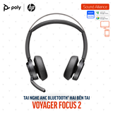  Tai nghe ANC Bluetooth Poly Voyager Focus 2 UC & đế sạc (77Y86AA) 