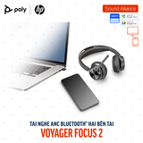  Tai nghe ANC Bluetooth Poly Voyager Focus 2 UC & đế sạc (77Y86AA) 