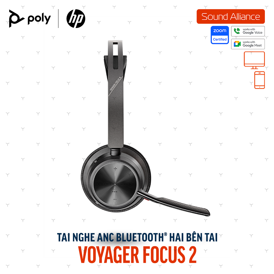  Tai nghe ANC Bluetooth Poly Voyager Focus 2 UC (76U47AA) 